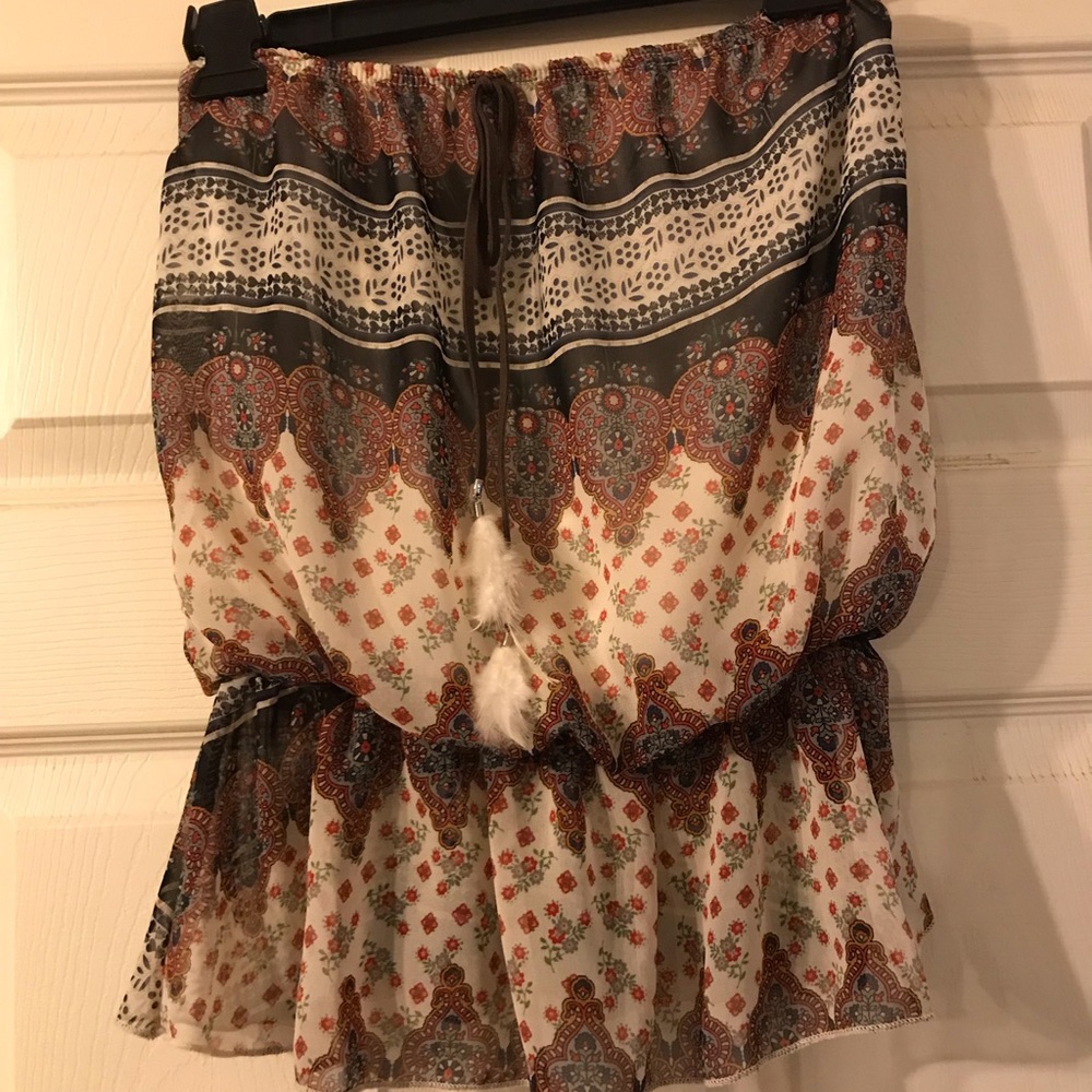 Strapless crop top